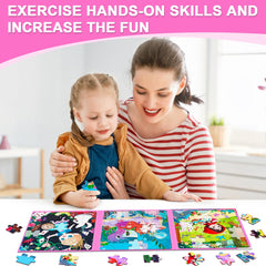 EREBADI kid playing with fairy puzzles promotes hands-on learning.