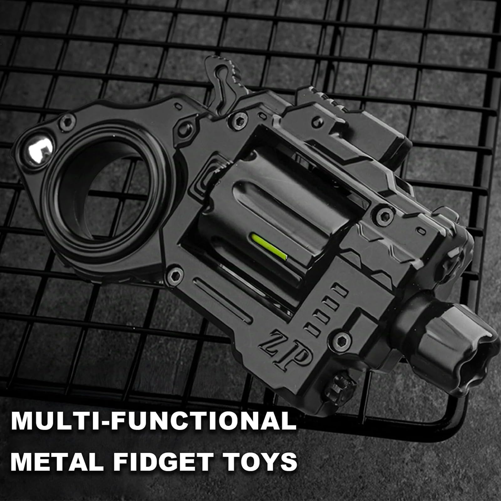 ERENOT metal fidget gun spinning-ring enhances portable concentration