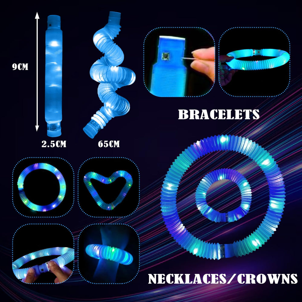 ERGDUTNK multicolor glow tubes ideal for festivals, raves, and concerts