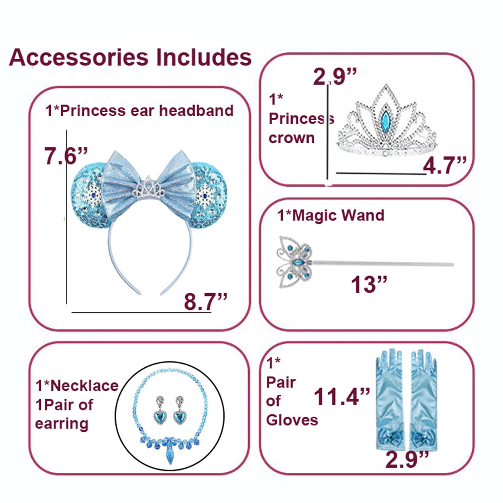 ERGO QUEEN blue mouse ears headband for character cosplay