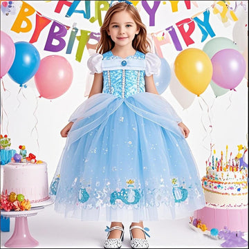 ERGO QUEEN satin sequin bodice dress with eye-catching details