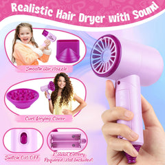 ERHAICAT curling iron with light adds magical styling moments.