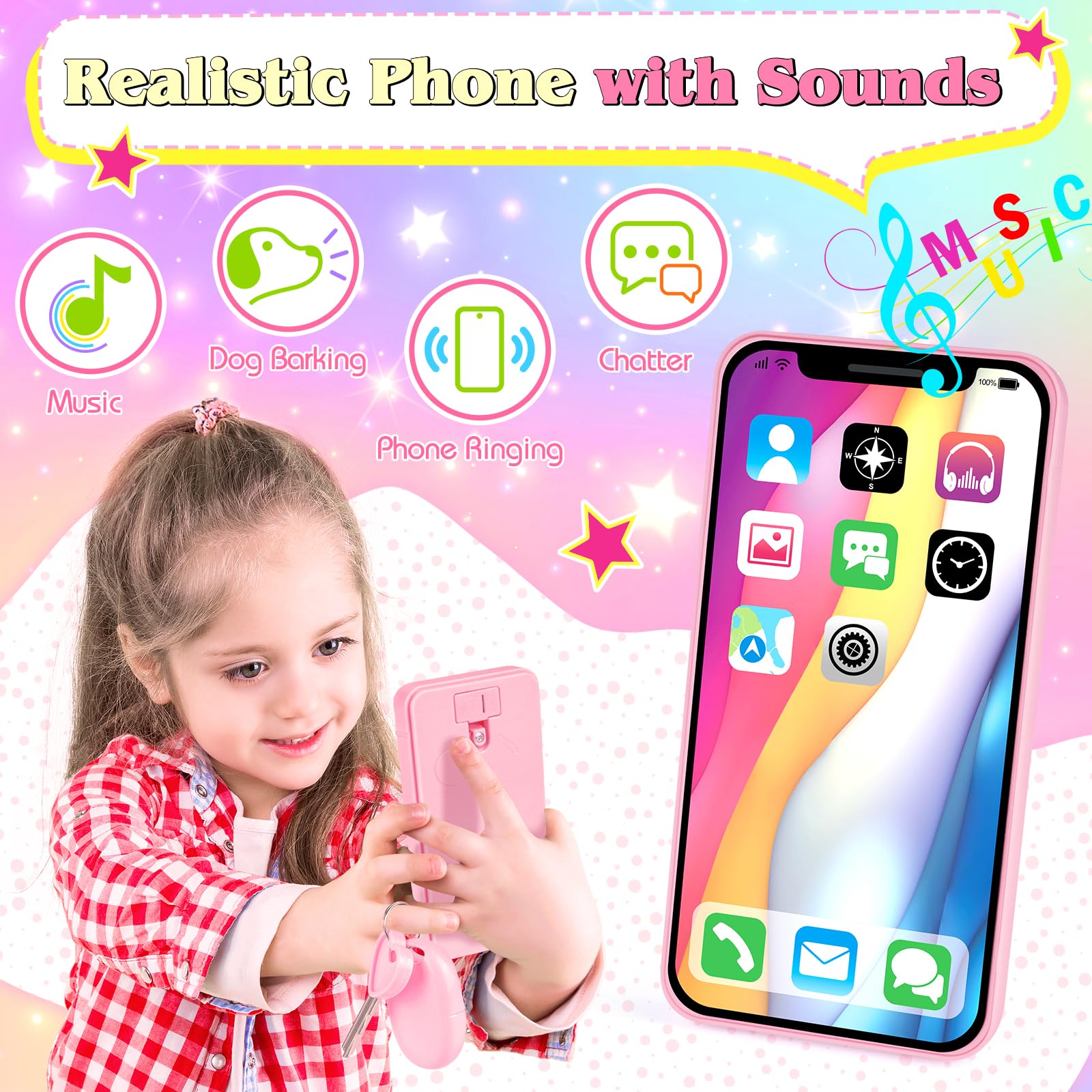 ERHAICAT Play Purse toy-phone sparks role-play fun with pretend ringtones and music.