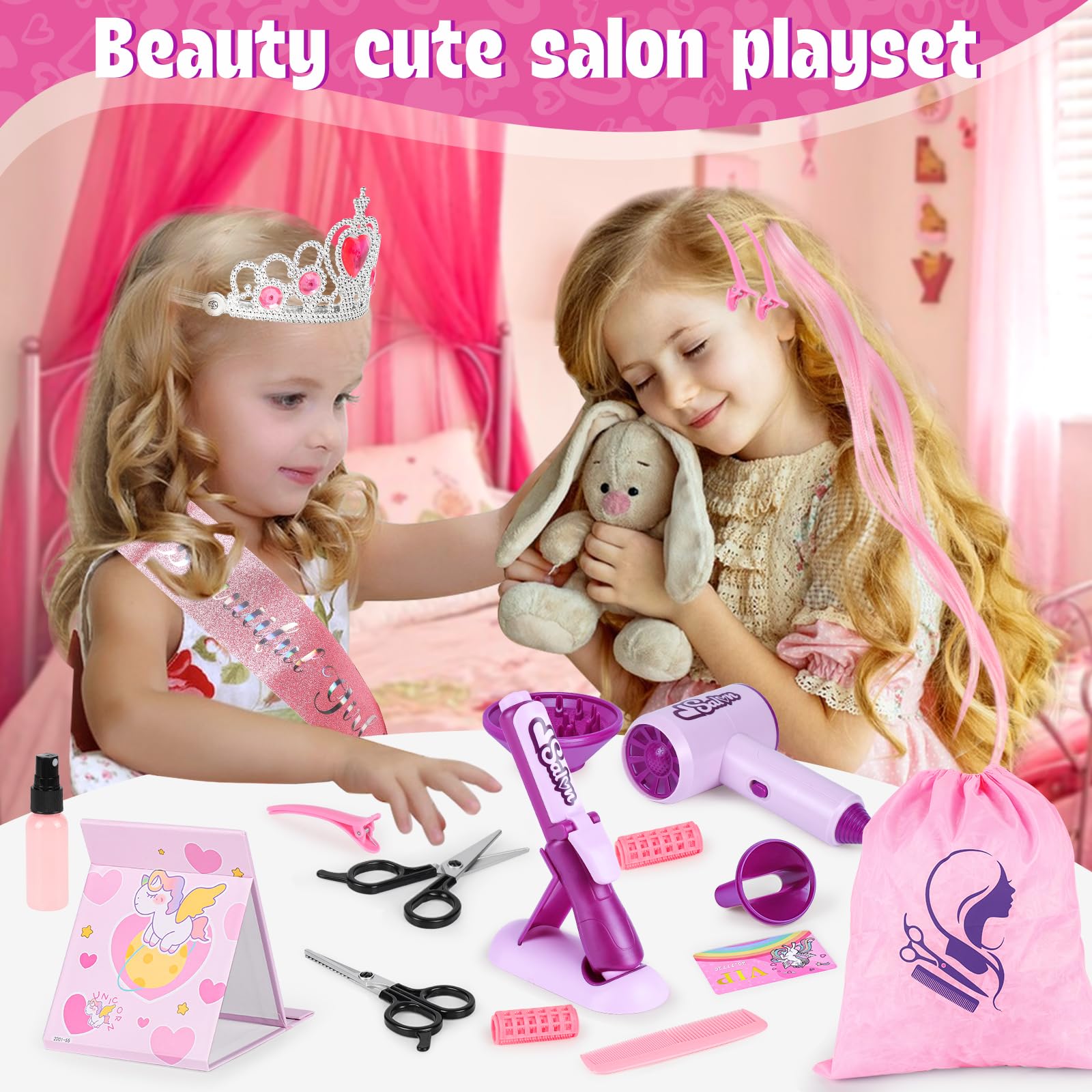 ERHAICAT princess crown and etiquette belt for creative fashion play.