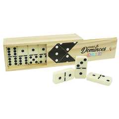 ERLLE dominoes set with wooden case for organized family game nights.