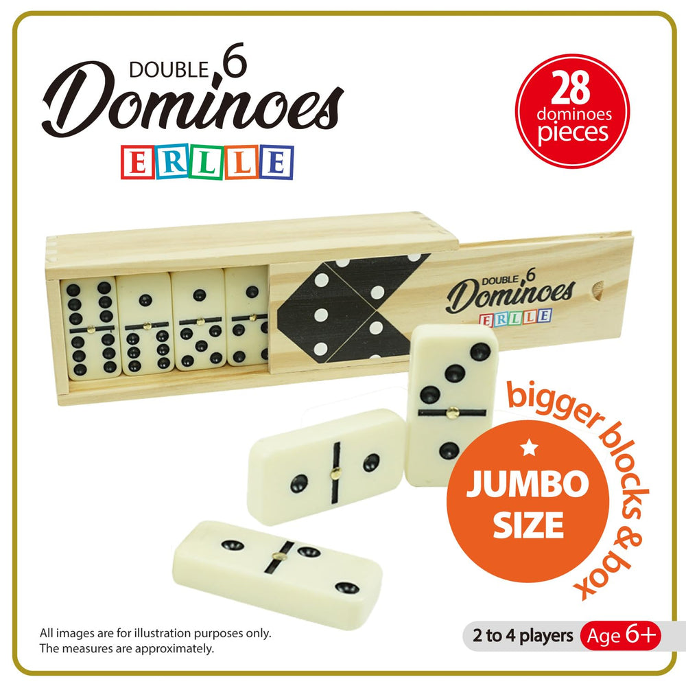 ERLLE jumbo dominoes Chicken Foot variant for group play