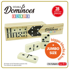 ERLLE jumbo dominoes Chicken Foot variant for group play