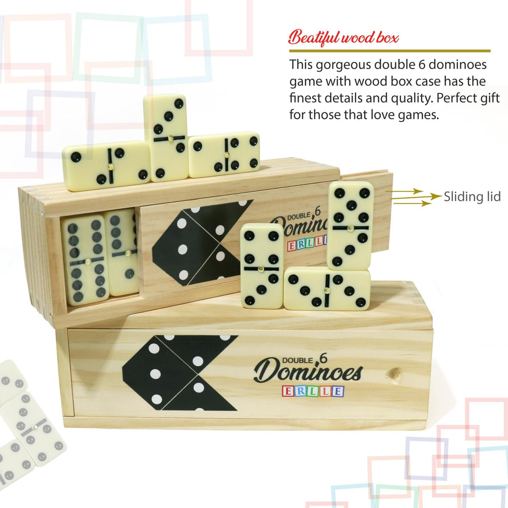 ERLLE jumbo dominoes setup on indoor table for game night
