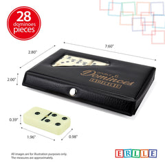 ERLLE leather case storage for travel keeps dominoes protected and organized.
