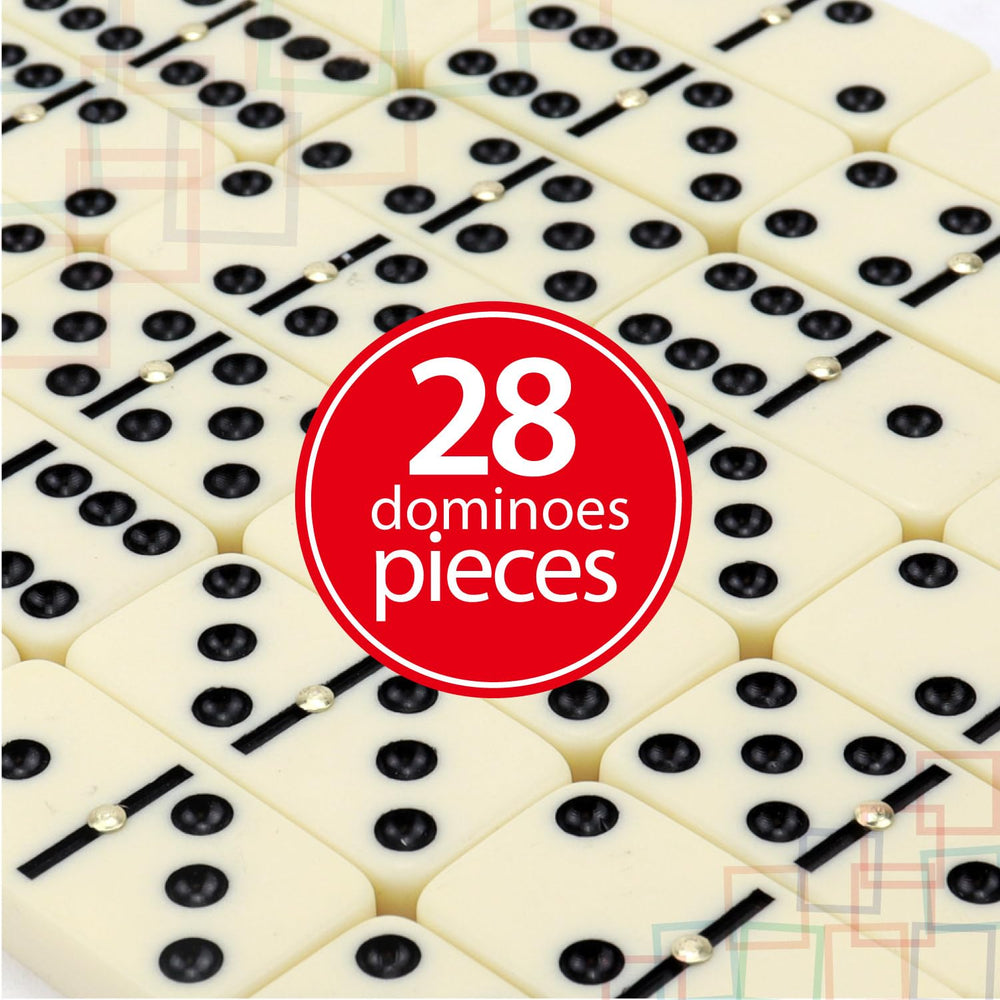 ERLLE travel-friendly dominoes setup for on-the-go entertainment.