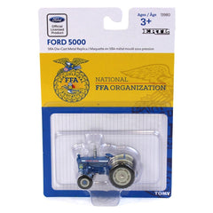ERTL 1/64-scale Ford 5000 tractor with rubber wheels for realistic feel.