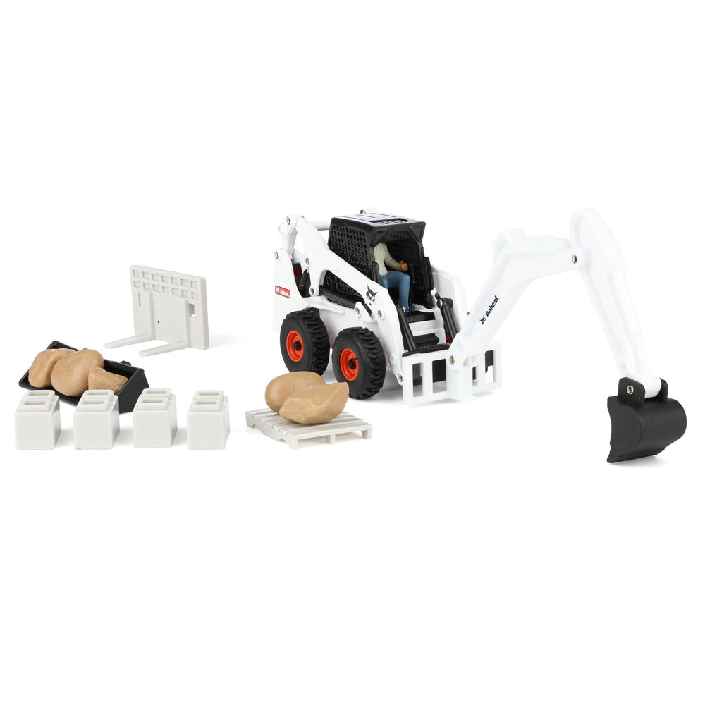 ERTL skid steer attachment bucket shown for versatile digging and lifting