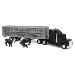 ERTL cattle trailer with silver decoration for farm play.
