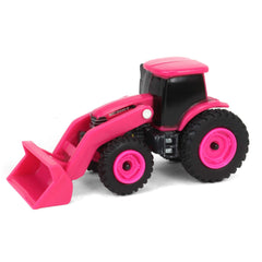 ERTL Collect N Play Case IH Pink Tractor image emphasizing durable diecast build for kids' farm play