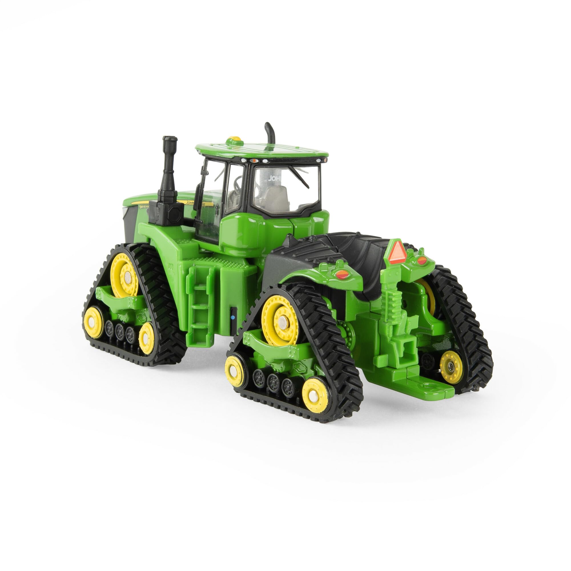 Wheel and track motion demonstrated for authentic pretend farming action.