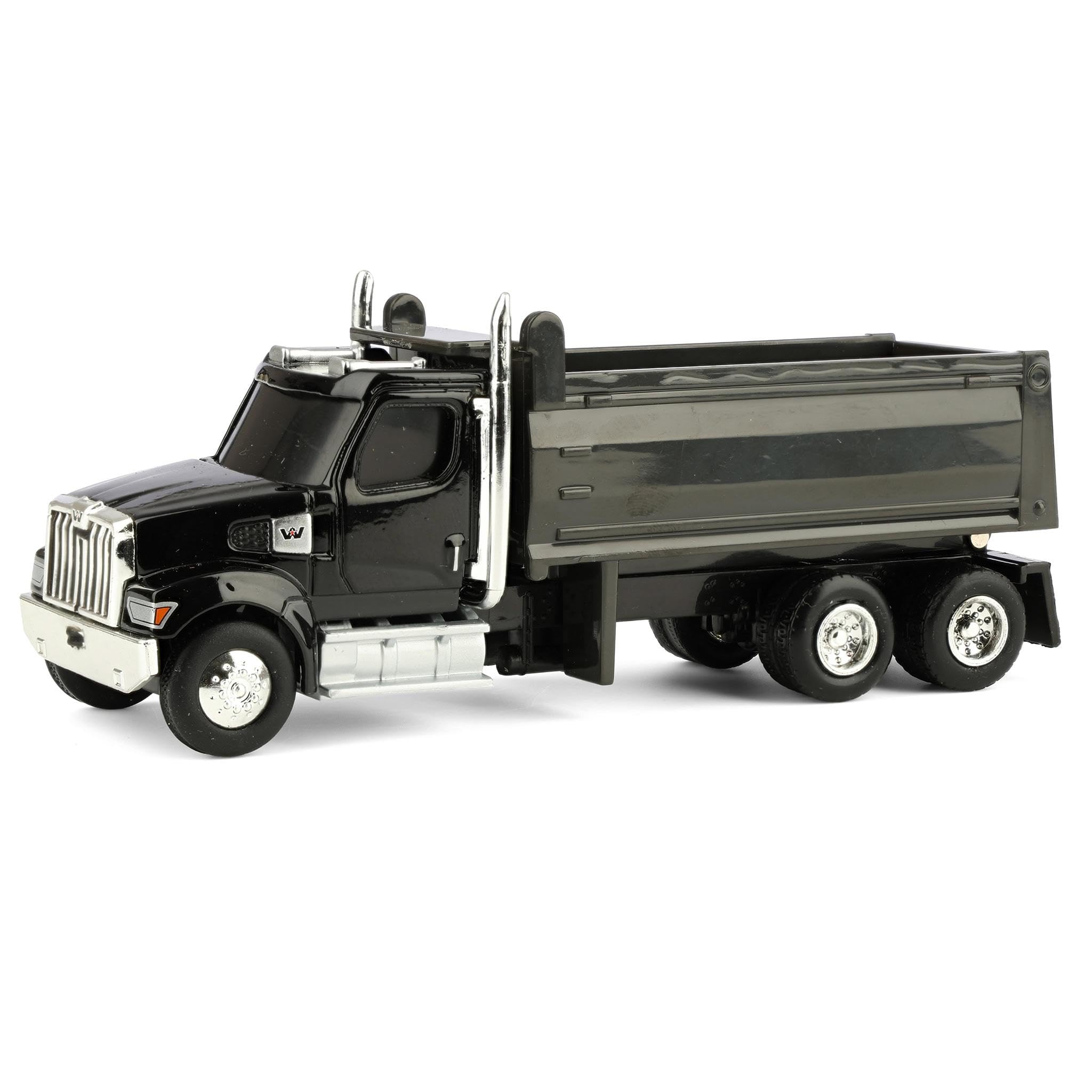 ERTL Western Star die-cast dump truck in matte black finish for play and display