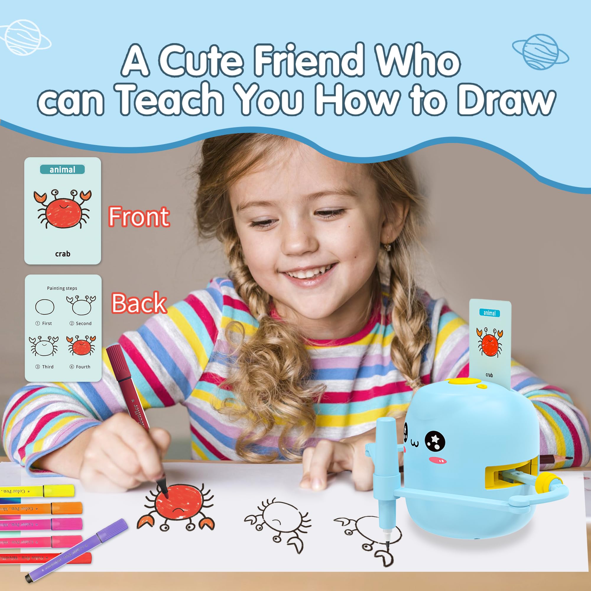 ERYMCS drawing robot showcasing voice interaction for guided drawing sessions