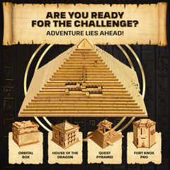 Family game night with ESC WELT Quest Pyramid, a reusable brain-teasing challenge for all ages.