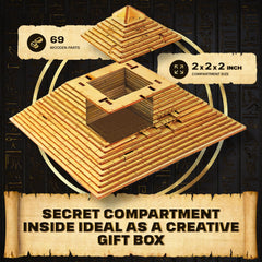 Hidden compartment close-up on ESC WELT Quest Pyramid, perfect for gifting small keepsakes.
