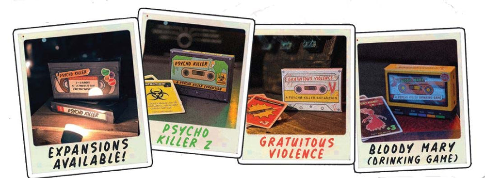 Escape Tabletop Games Psycho Killer: Gratuitous Violence duration helps plan 15-30 minute sessions