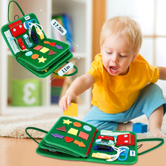 Esjay portable travel busy board with handle fits car and plane trips