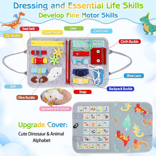 Esjay busy board eight-page activities promotes learning through play.