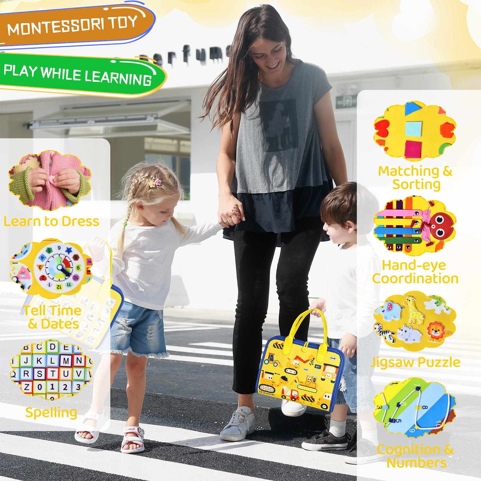Esjay shapes puzzle page boosts recognition and imaginative play