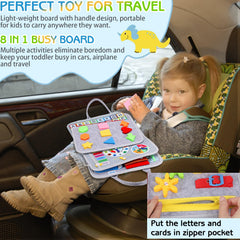 Esjay busy board zipper and button page enhances practical dressing skills.