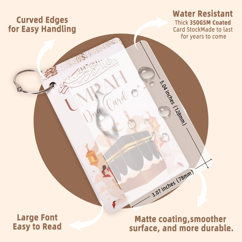 ESLINOP Umrah Dua Cards durable travel-friendly design in hand