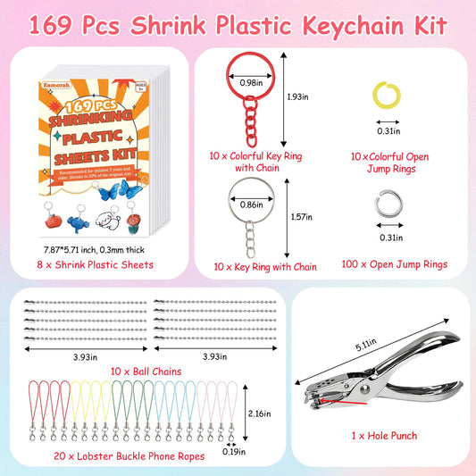 Esmorah shrink sheets 7.9x5.7 inches support vibrant drawings.