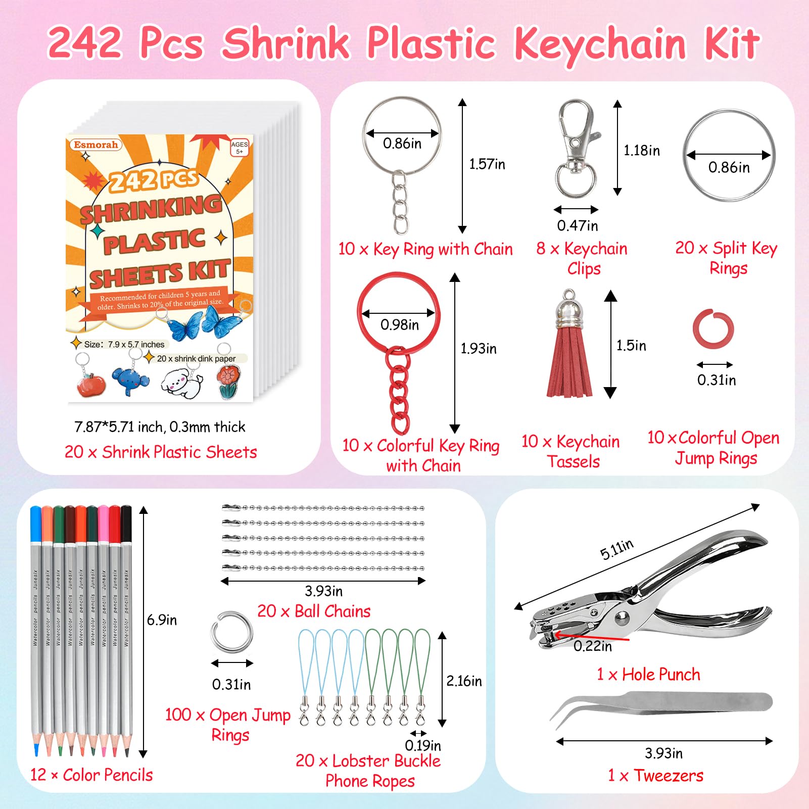 Shrink art paper sheets 7.9 x 5.7 inches ready to draw vibrant designs