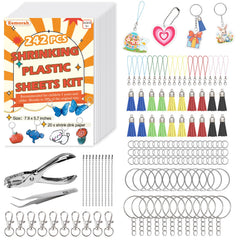 Esmorah Shrink Dink Kit Contents show all parts for quick crafting and project setup