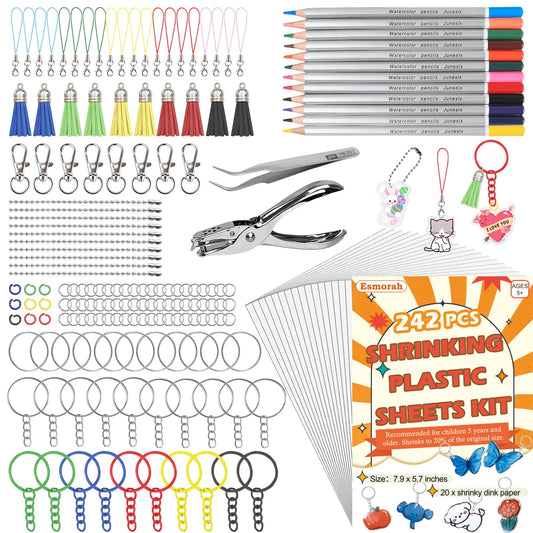 Esmorah shrink dink kit complete for beginner-friendly keychain projects