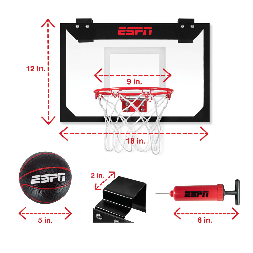 ESPN 18x12 shatter-proof backboard ready for durable game sessions