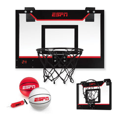 ESPN Mini Basketball Hoop backboard close up showing a durable surface