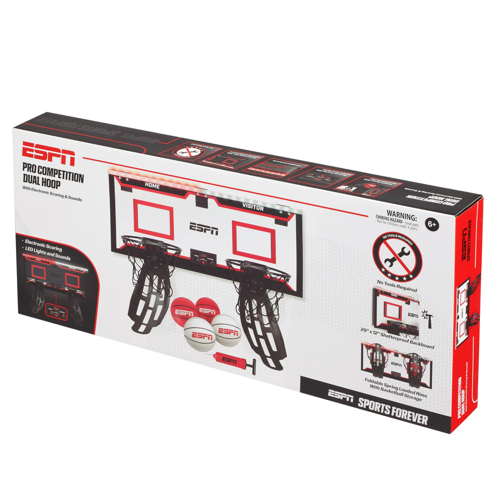 Family-friendly ESPN hoop suitable for game rooms and dens.