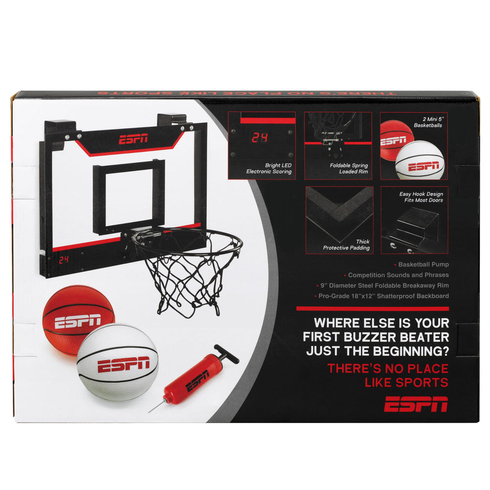 ESPN Mini Basketball Hoop in a compact room setup