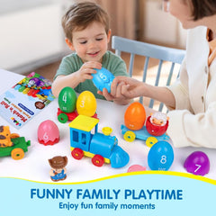 ESPRAY eggs store puppets for quick cleanup and on-the-go play.
