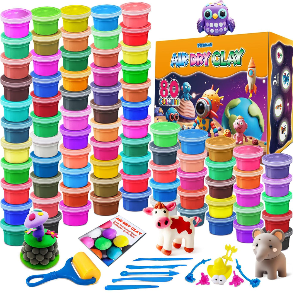 ESSENSON air dry clay 80 colors for limitless color mixing