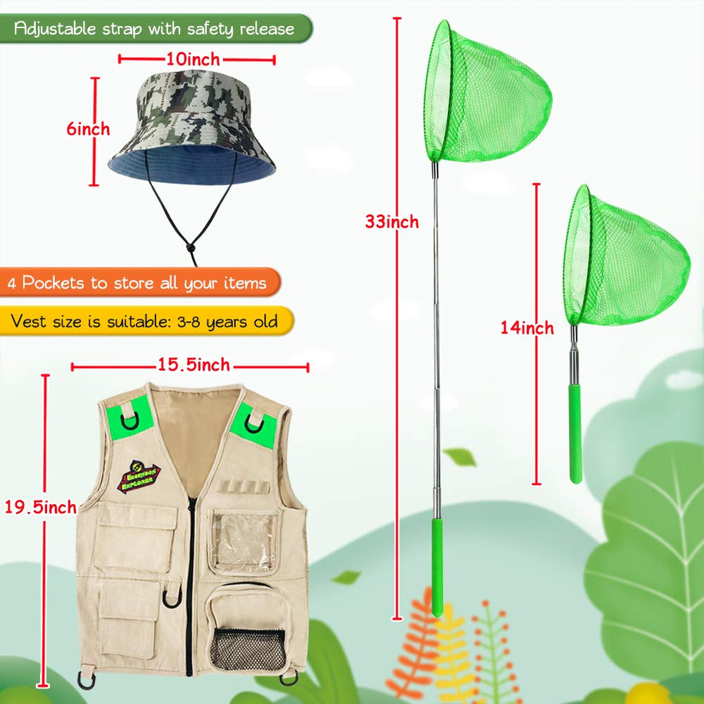 ESSENSON butterfly net ready for backyard butterfly catching and learning.