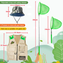 ESSENSON butterfly net ready for backyard butterfly catching and learning.