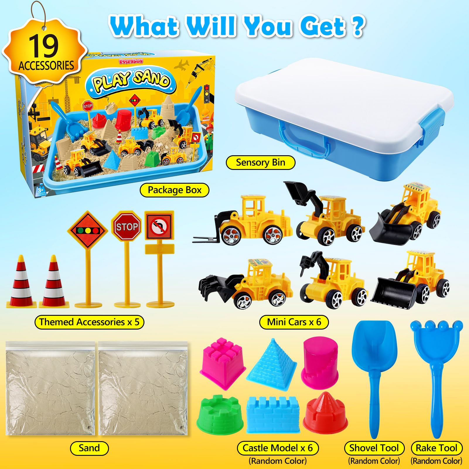 ESSENSON Construction Kit trucks in action encouraging imaginative play