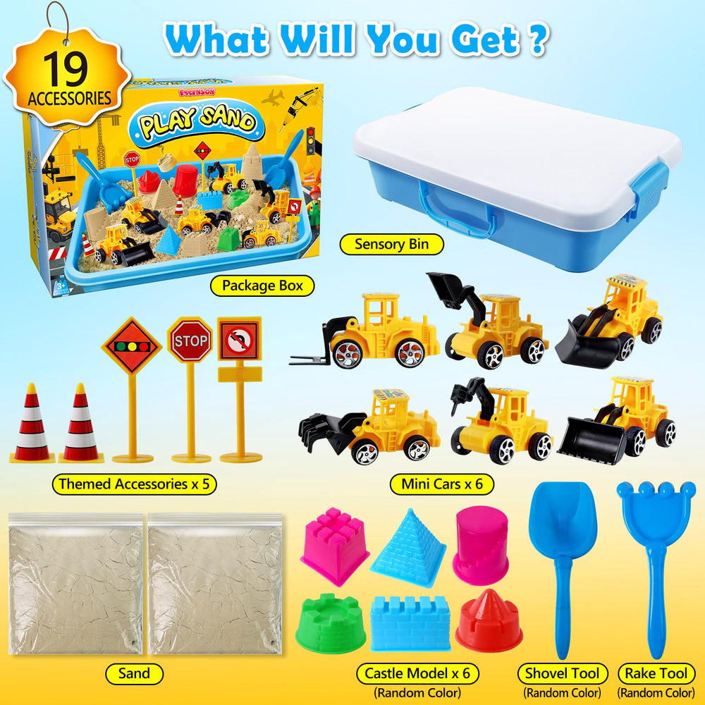 ESSENSON Construction Kit trucks in action encouraging imaginative play
