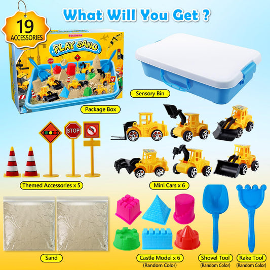 ESSENSON Construction Kit trucks in action encouraging imaginative play