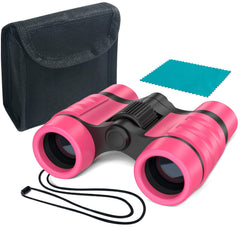 Essenson kids binoculars pink side view for budding explorers and nature watchers.