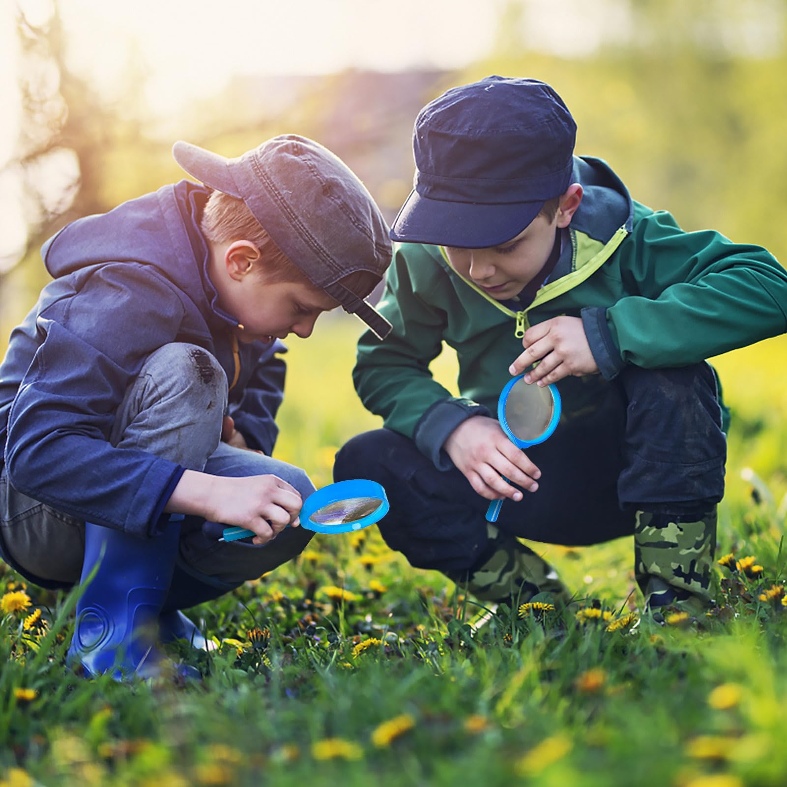 ESSENSON Kids Explorer Kit in-use scene illustrates active outdoor exploration.