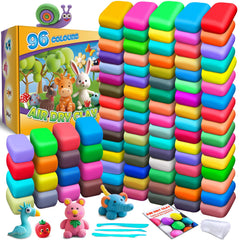 ESSENSON Magic Clay color palette close-up shows 96 vibrant colors for creative projects.
