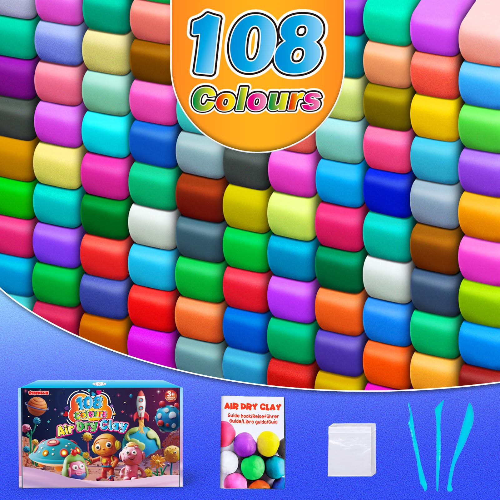 ESSENSON Magic Clay for imaginative play with vibrant color blends.