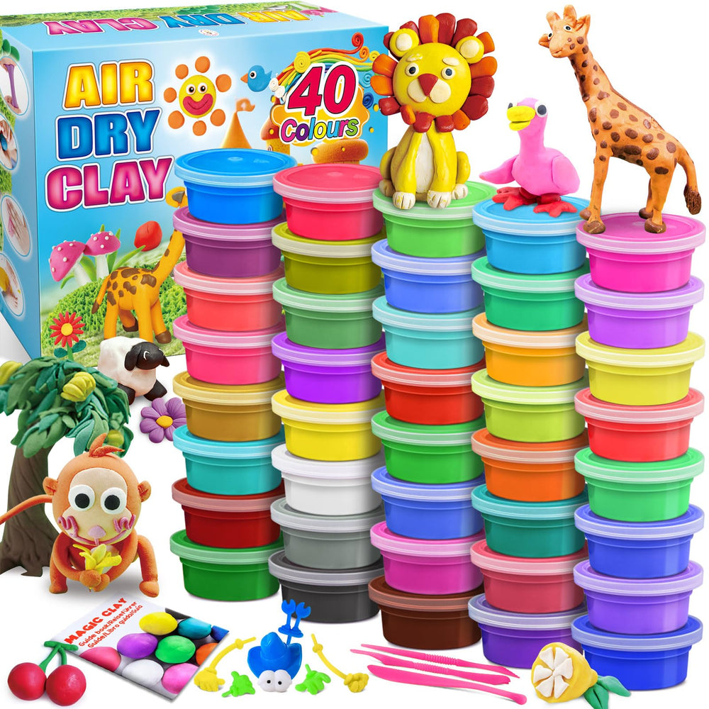 ESSENSON Modeling Clay Kit with 40 colors for vibrant, imaginative projects at home