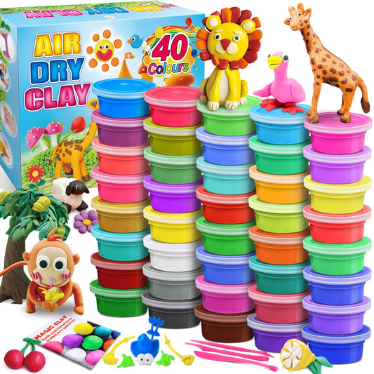 ESSENSON Modeling Clay Kit with 40 colors for vibrant, imaginative projects at home